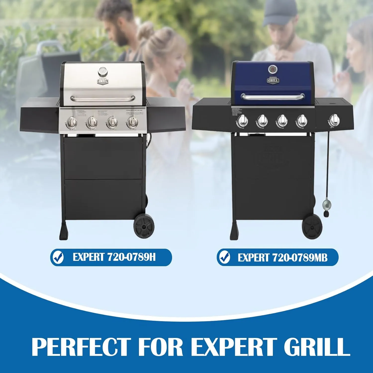 SafBbcue Grill Parts Kit for Home Depot Nexgrill 4 burner 720-0830H 720-0830A 720-0783E 720-0783C Replacement Parts for Expert Grill 720-0789H Stainless Steel Heat Plates & Cooking Grates for Nexgrill