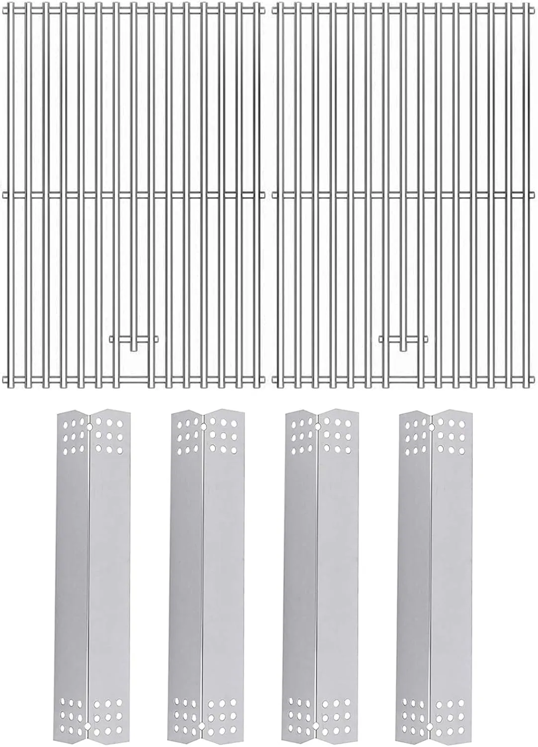 SafBbcue Grill Parts Kit for Home Depot Nexgrill 4 burner 720-0830H 720-0830A 720-0783E 720-0783C Replacement Parts for Expert Grill 720-0789H Stainless Steel Heat Plates & Cooking Grates for Nexgrill