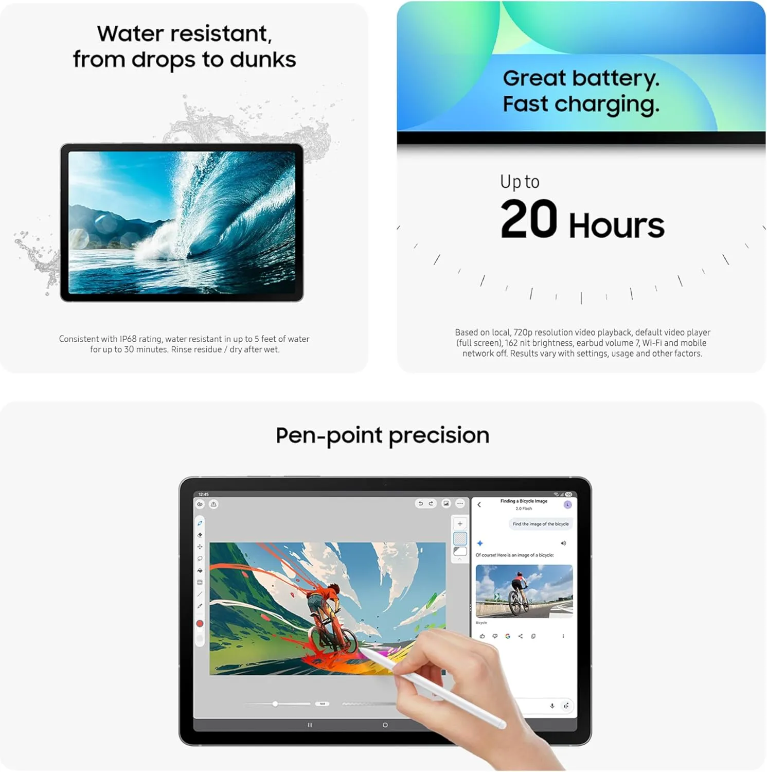 SAMSUNG Galaxy Tab S10 FE 128GB WiFi Android Tablet, Large Display, Long Battery Life, Powerful Processor, S Pen, Expandable Storage, US Version, 2025, 2 Yr Manufacturer Warranty, Silver