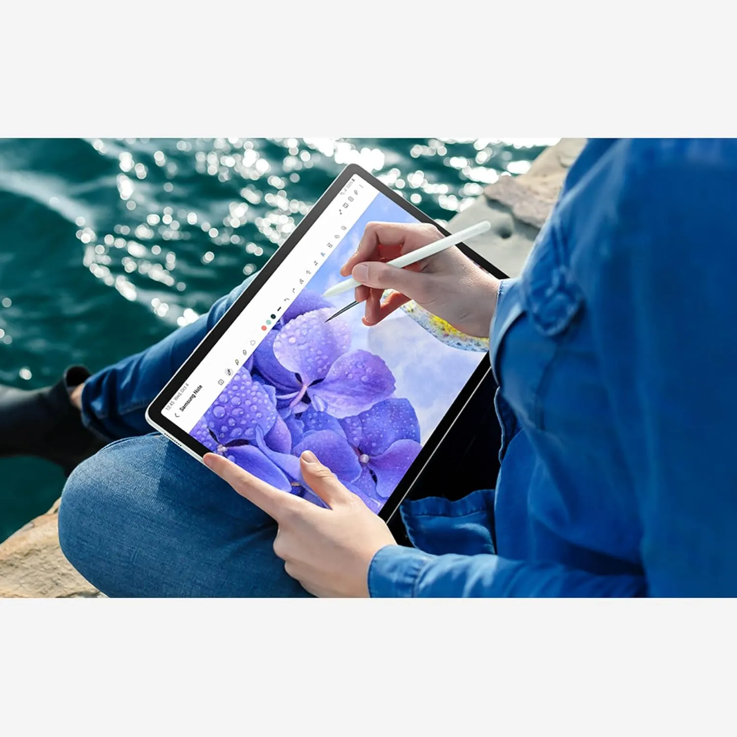 SAMSUNG Galaxy Tab S9 FE  Plus 12.4” 256GB Android Tablet, Long Battery Life, Powerful Processor, S Pen, 8MP Camera, Lightweight Durable Design, Expandable Storage, US Version, 2023, Mint
