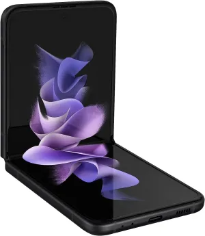 SAMSUNG Galaxy Z Flip 3 5G, US Version, 128GB, Phantom Black - Verizon (Renewed)