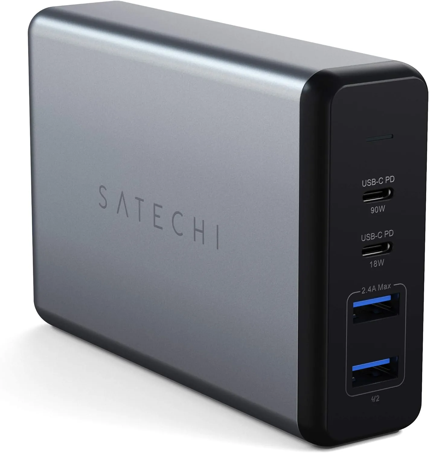 Satechi 108W Pro USB C PD Desktop Charging Station – 2 USBC PD & 2 USB A Ports, Compatible with 2020/2019 MacBook Pro, 2020/2018 MacBook Air, M1 iPad Pro/Air, iPhone 16 Pro Max/16 Pro/16/16 Plus (US)