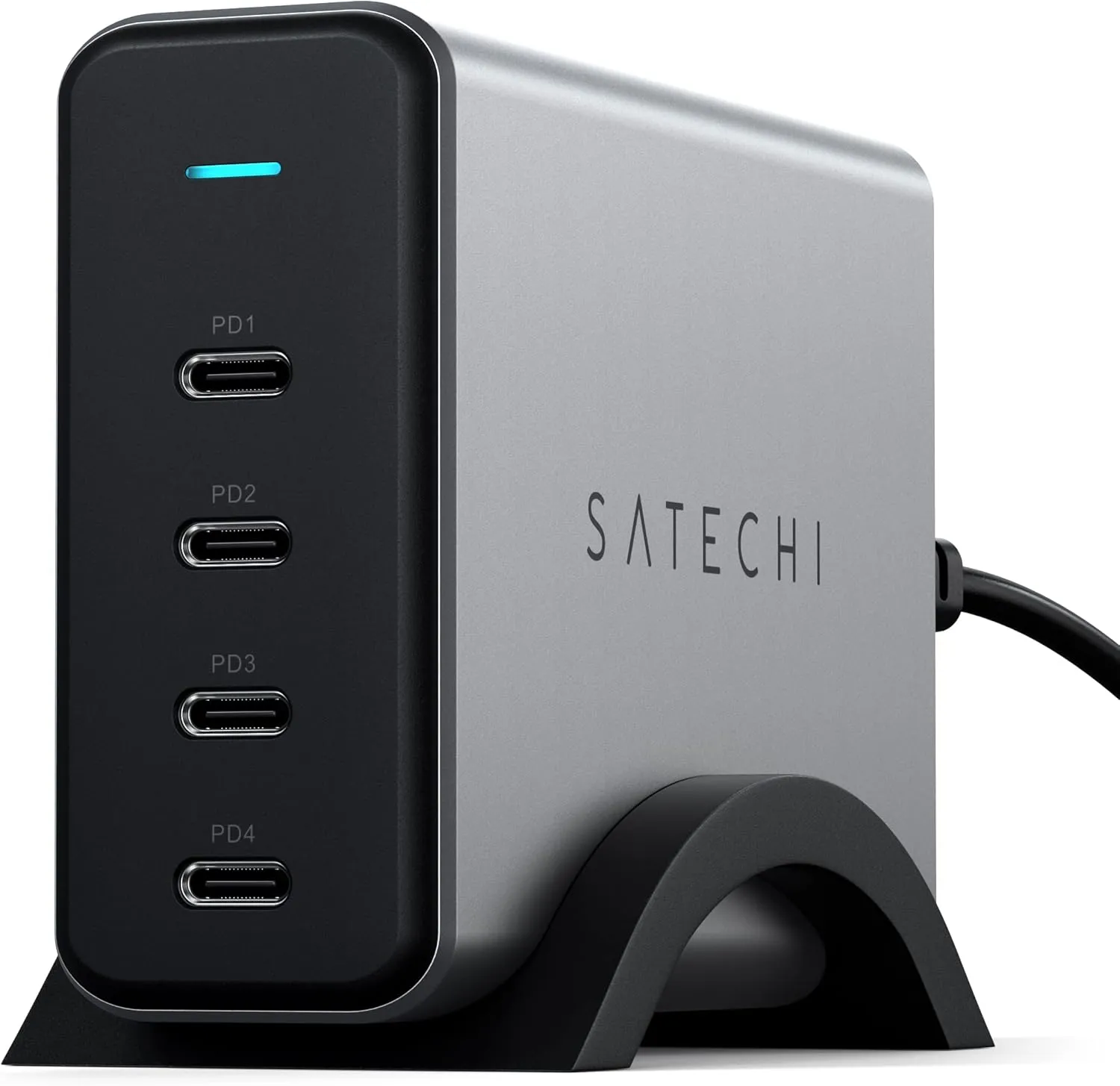 Satechi 165W USB C 4-Port GaN Charging Station – Compatible with MacBook Pro/Air M1 M2 M3, iPad Pro M4, iPhone 16 Pro Max/16 Pro/16/16 Plus