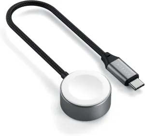 Satechi Apple Watch Magnetic Charging Cable, 5W Fast Apple Watch Charger, for Apple Watch Ultra 2/ Ultra and Series 9/SE/8/7/6/5/4/3/2/1 and AirPods Pro - 7.5in/0.62ft