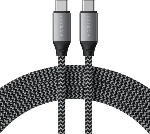 Satechi USB C to USB C Cable 100W – Compatible with iPhone 15/15Pro/ 15Plus/15ProMax, iPad mini 6/ Pro 2021, iPad Air 4, MacBook Pro 2020, Samsung Galaxy S23, Switch and More (6.5ft/2m)