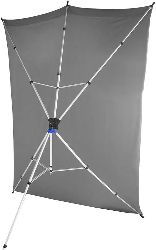 Savage Travel Backdrop Kit, Gray Floor Extended Backdrop, Size 1.52m x 2.13m, Photo Backdrop with Aluminum Stand, Carry Bag with Shoulder Strap