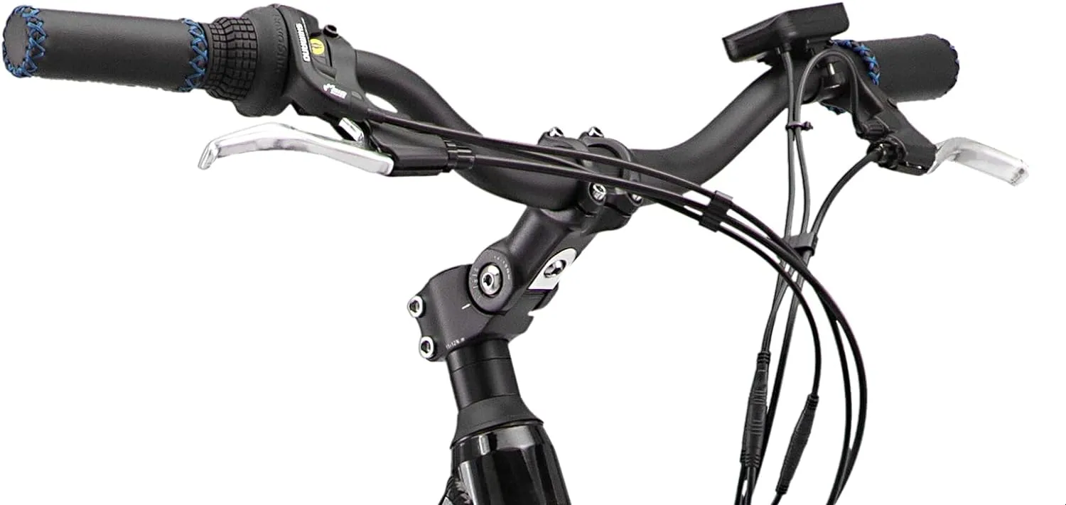 Schwinn Kettle Valley Electric Bike for Adults, 18.5-Inch Lightweight Aluminum eBike Frame, 375Wh Battery, 7 Speed, 700c Wheels, Gloss Black
