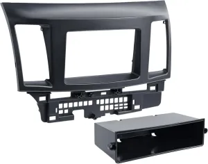 Scosche MI3019B Double DIN or Single DIN with Pocket Radio Installation Dash Kit Compatible with Select 2007-13 Mitsubishi Vehicles - Aftermarket Car Stereo Install Radio Bracket - See Fit Guide Image