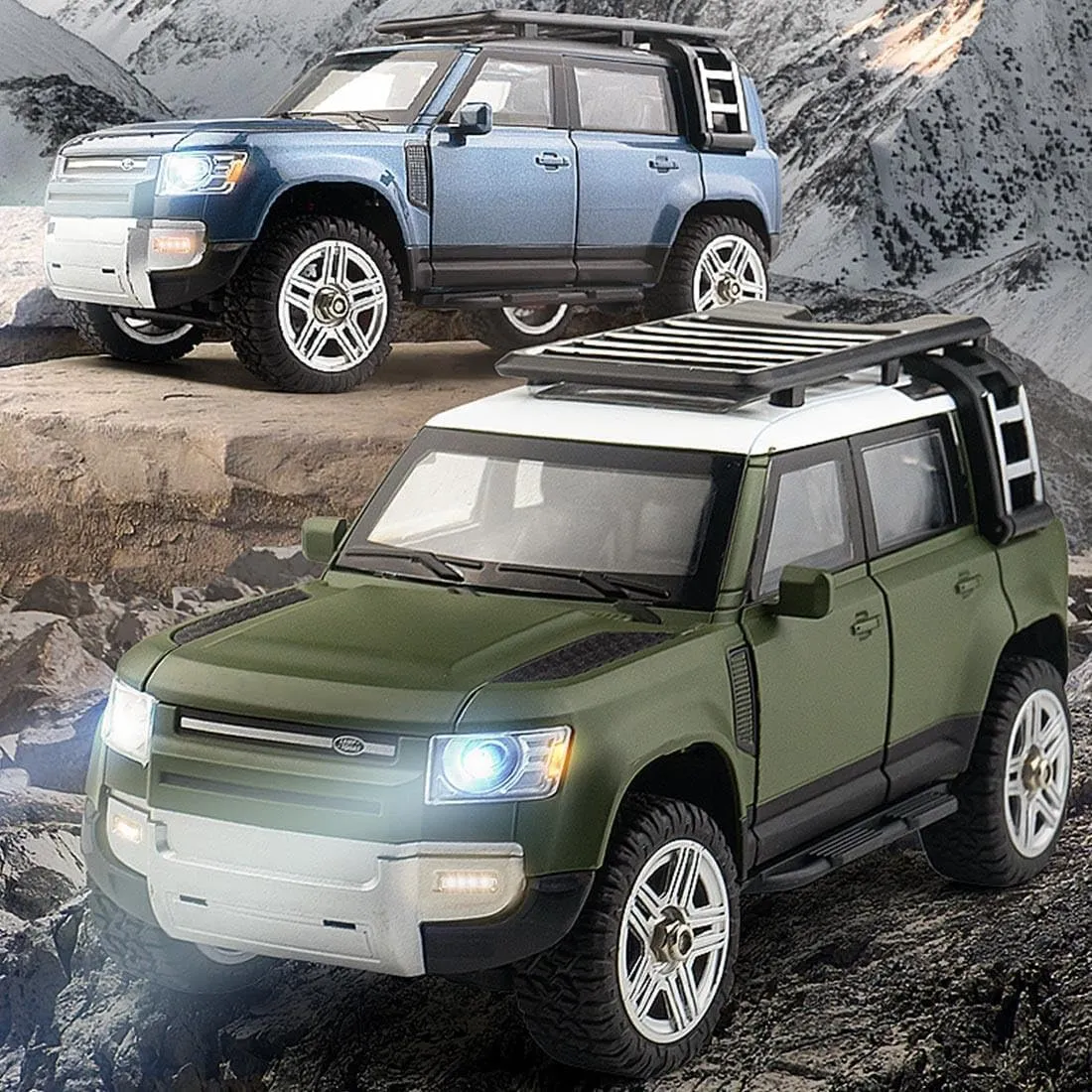 SG-2402 RC Car, 1/24 4WD Off Road All Terrain Remote Control Car with Led Light, 2.4Ghz Climbing 4x4 RC Rock Crawler, Hobby Grade Toys for Adults - Blue