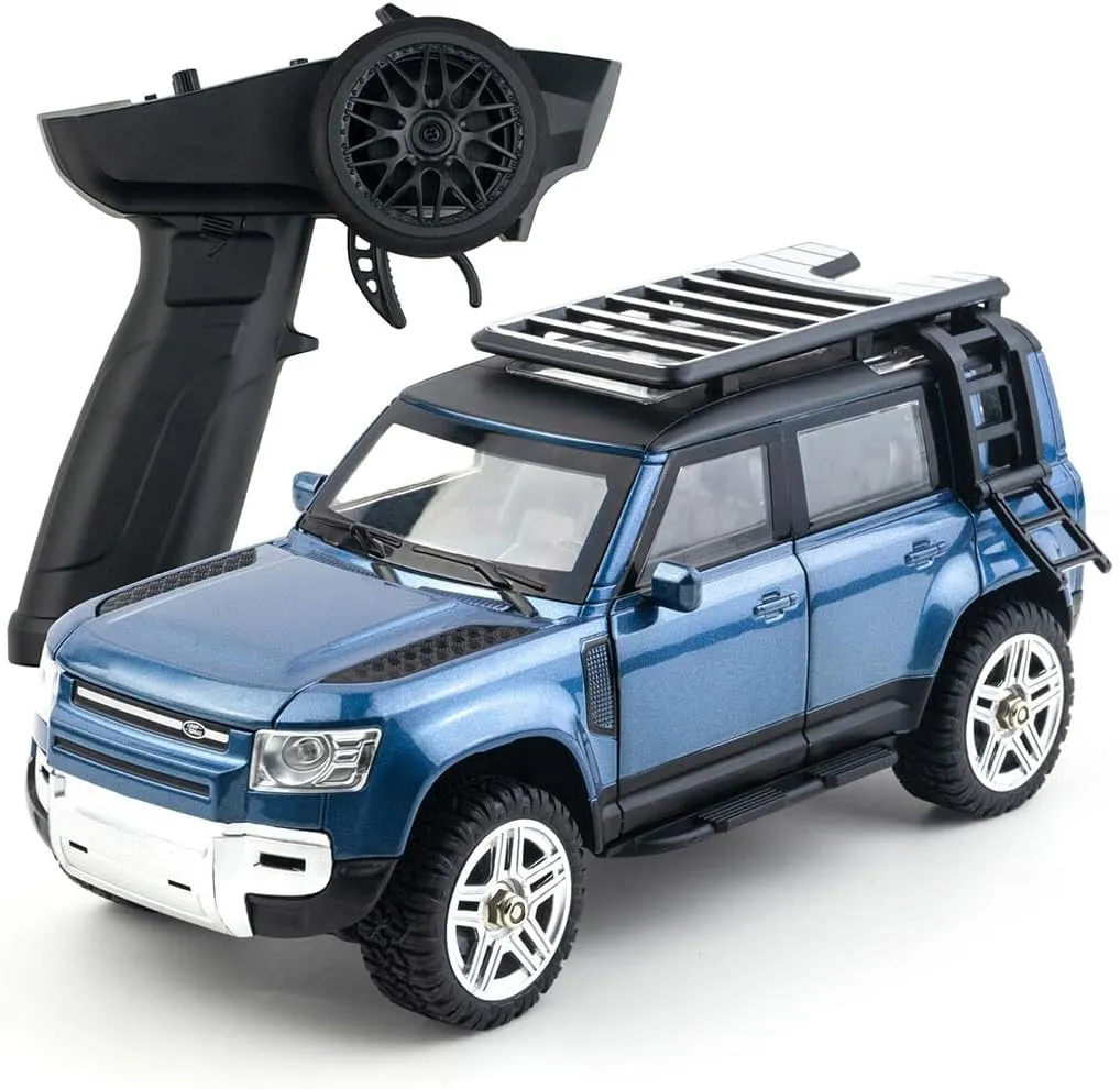 SG-2402 RC Car, 1/24 4WD Off Road All Terrain Remote Control Car with Led Light, 2.4Ghz Climbing 4x4 RC Rock Crawler, Hobby Grade Toys for Adults - Blue