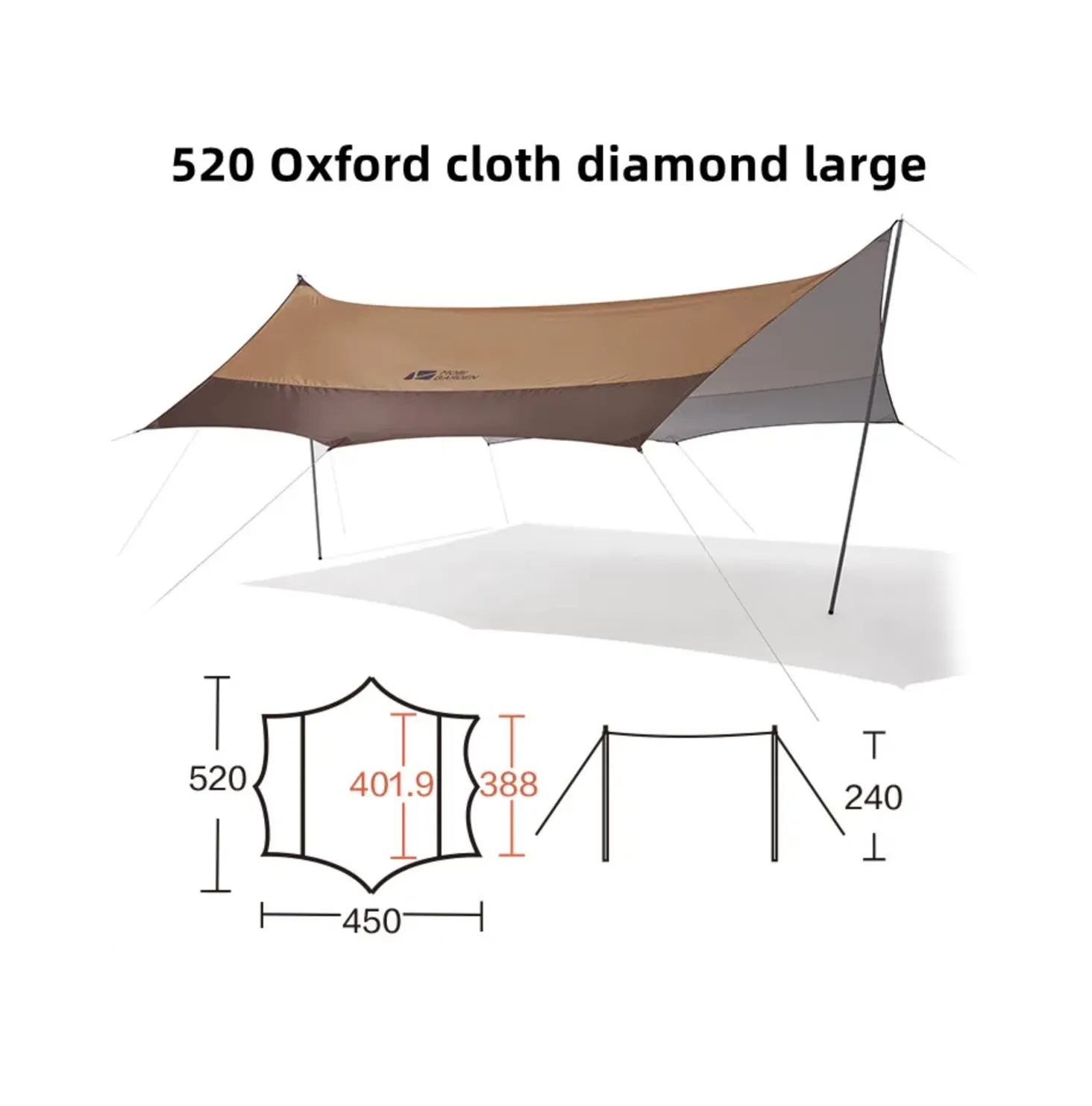 Silver Digital Tarp Coated Oxford 520 Firmament Mobi Exceptional value With Large Cloth Garden