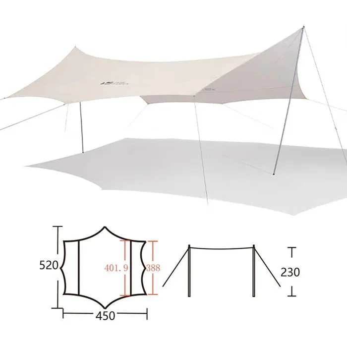 Silver Digital Tarp Coated Oxford 520 Firmament Mobi Exceptional value With Large Cloth Garden