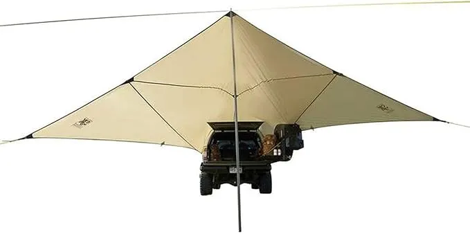 SJK Roadhouse Tarp, Hunting Camping & Overland Shelter Protects from Rain & Sun, Highlander