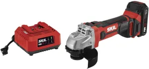 Skil - AG290202 SKIL 20V 4-1/2 Inch Angle Grinder, Includes 2.0Ah PWRCore 20 Lithium Battery and Charger - AG2902-10