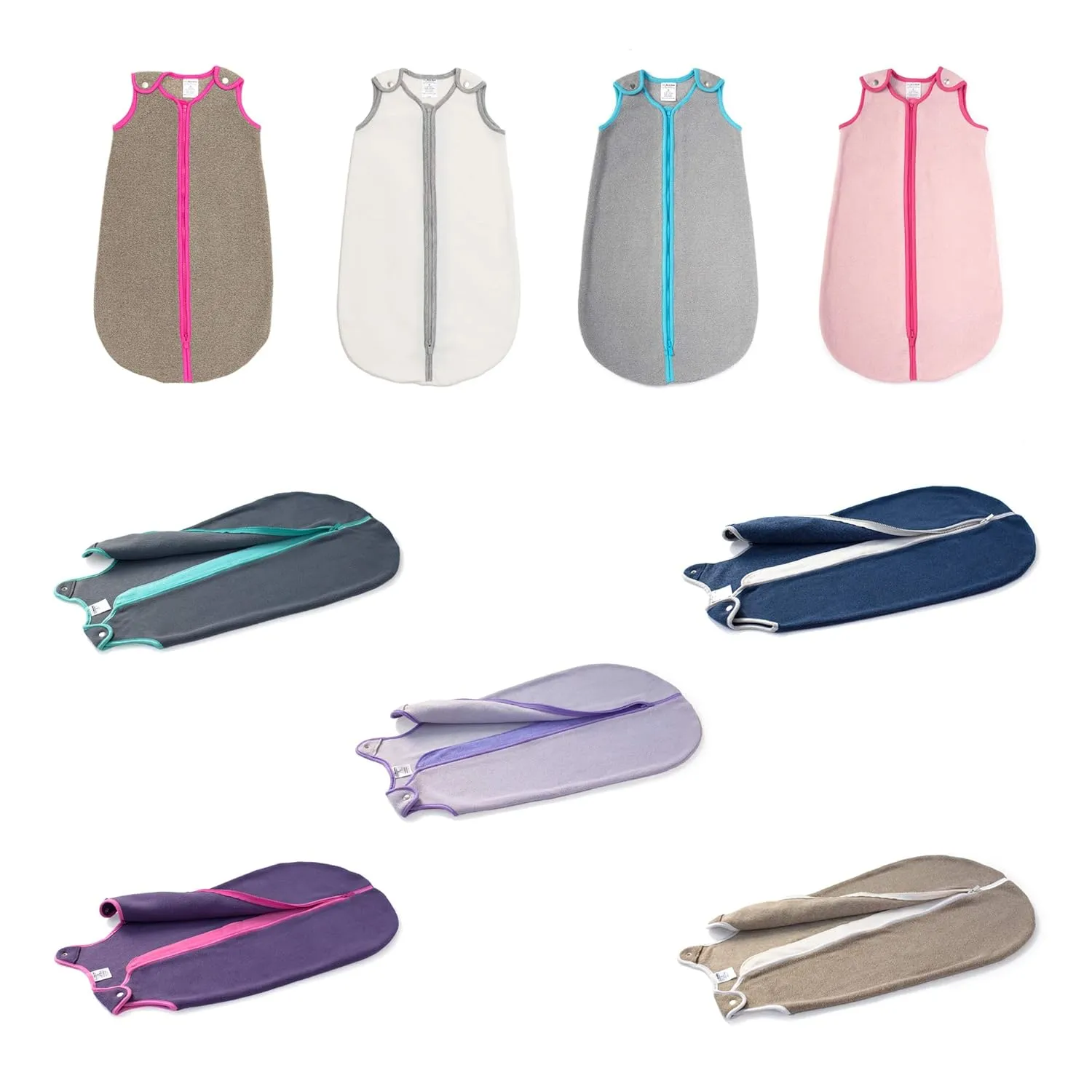 Sleep nest Fleece Baby Sleeping Bag, Lake Green, Small (0-6 Months)