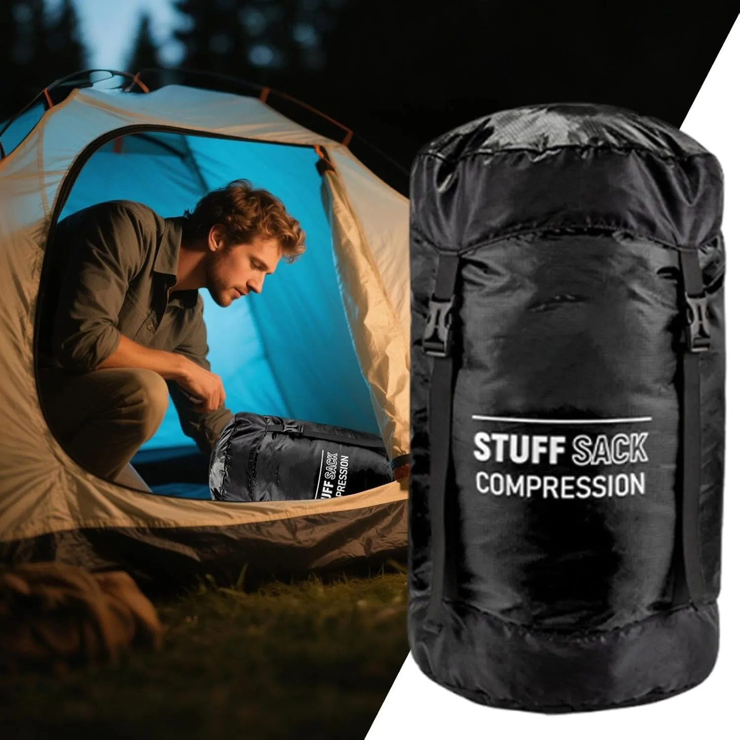 Sleeping Bag Stuff Sack,Quick-Dry Stuff Sacks for Backpacking | Lightweight Multifunctional Outdoor Gear Reusable Hiking Supplies for Adventures Travel Hiking Camping