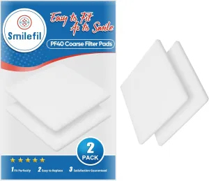 Smilfil PF40 Replacement Filter Pads Compatible with IQAir PF40 Coarse Dust Pre-Filtration Air Purifier, 2 Pack