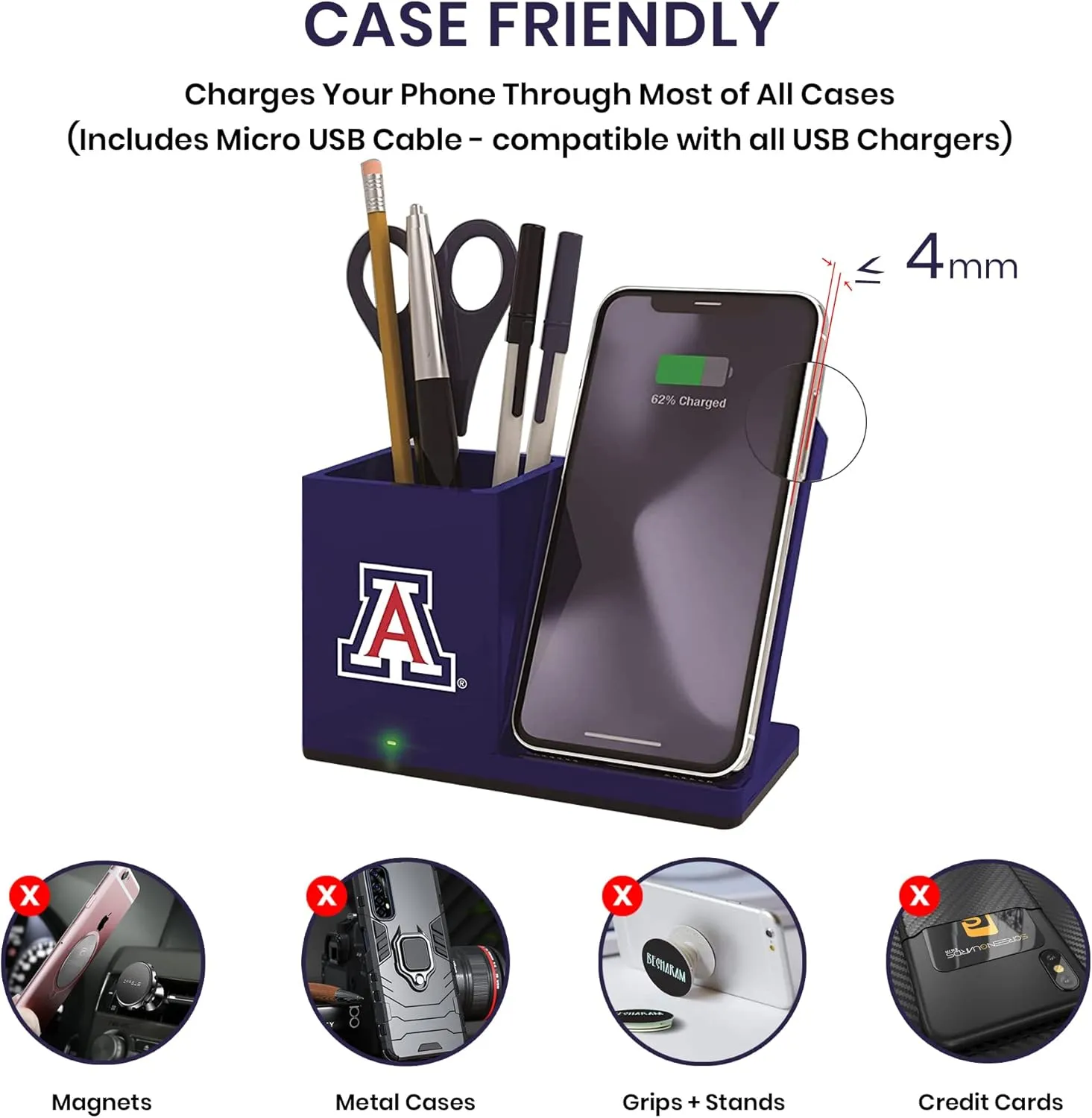 SOAR NHL Wireless Charger and Desktop Organizer