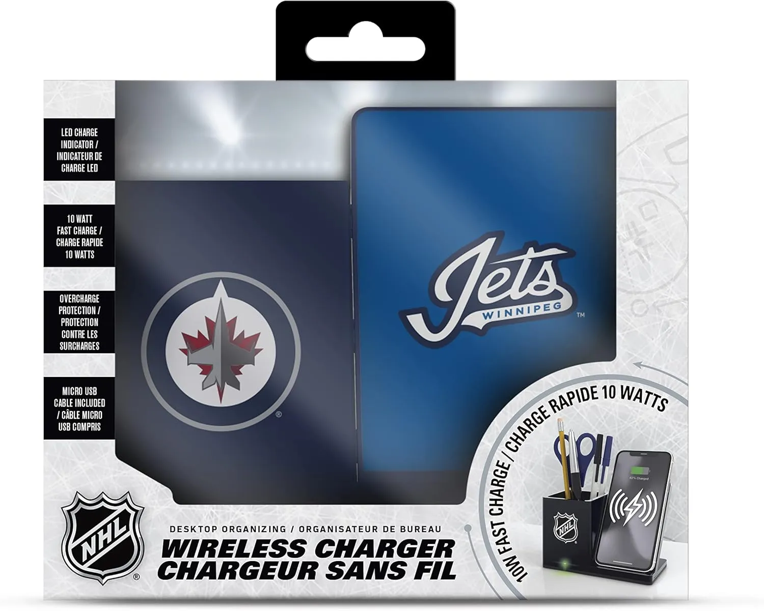 SOAR NHL Wireless Charger and Desktop Organizer