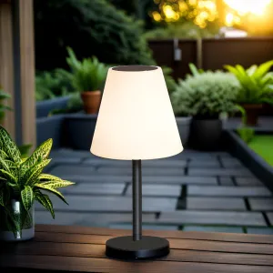 Solar LED Table Lamp Black LL0508 Lexi Lighting