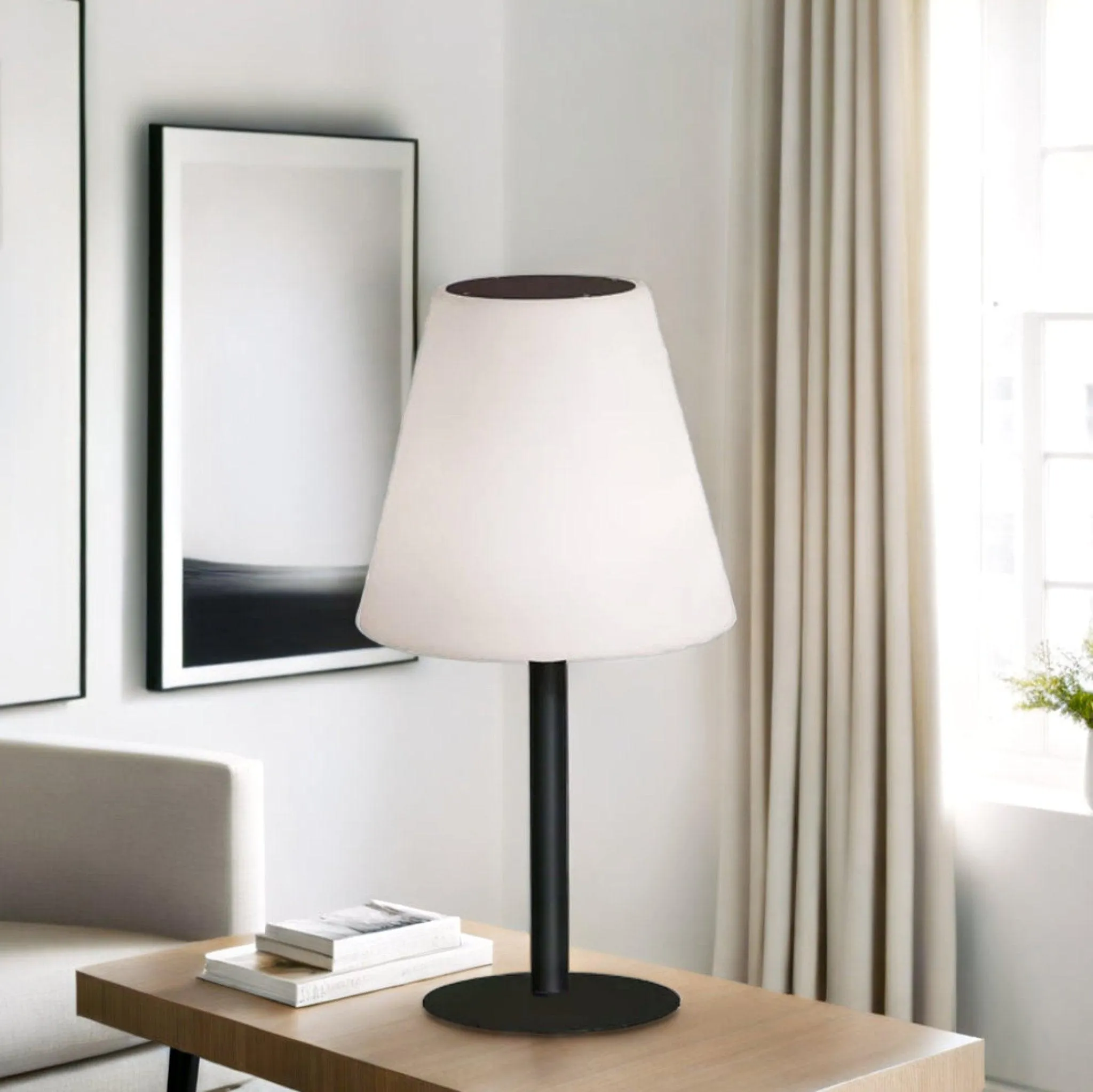 Solar LED Table Lamp Black LL0508 Lexi Lighting