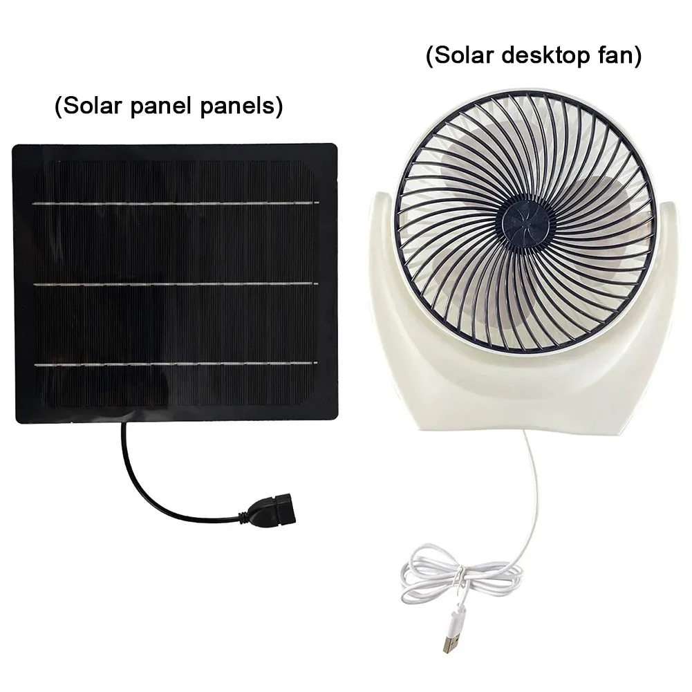 Solar Powered Camping Fan with USB - Portable Solar Fan for Outdoor Camping, Hiking, Fishing, Travel