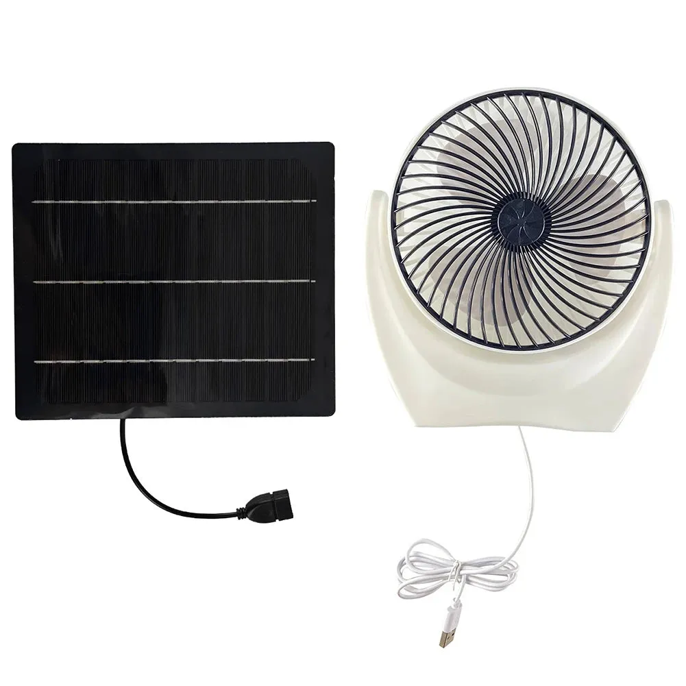 Solar Powered Camping Fan with USB - Portable Solar Fan for Outdoor Camping, Hiking, Fishing, Travel