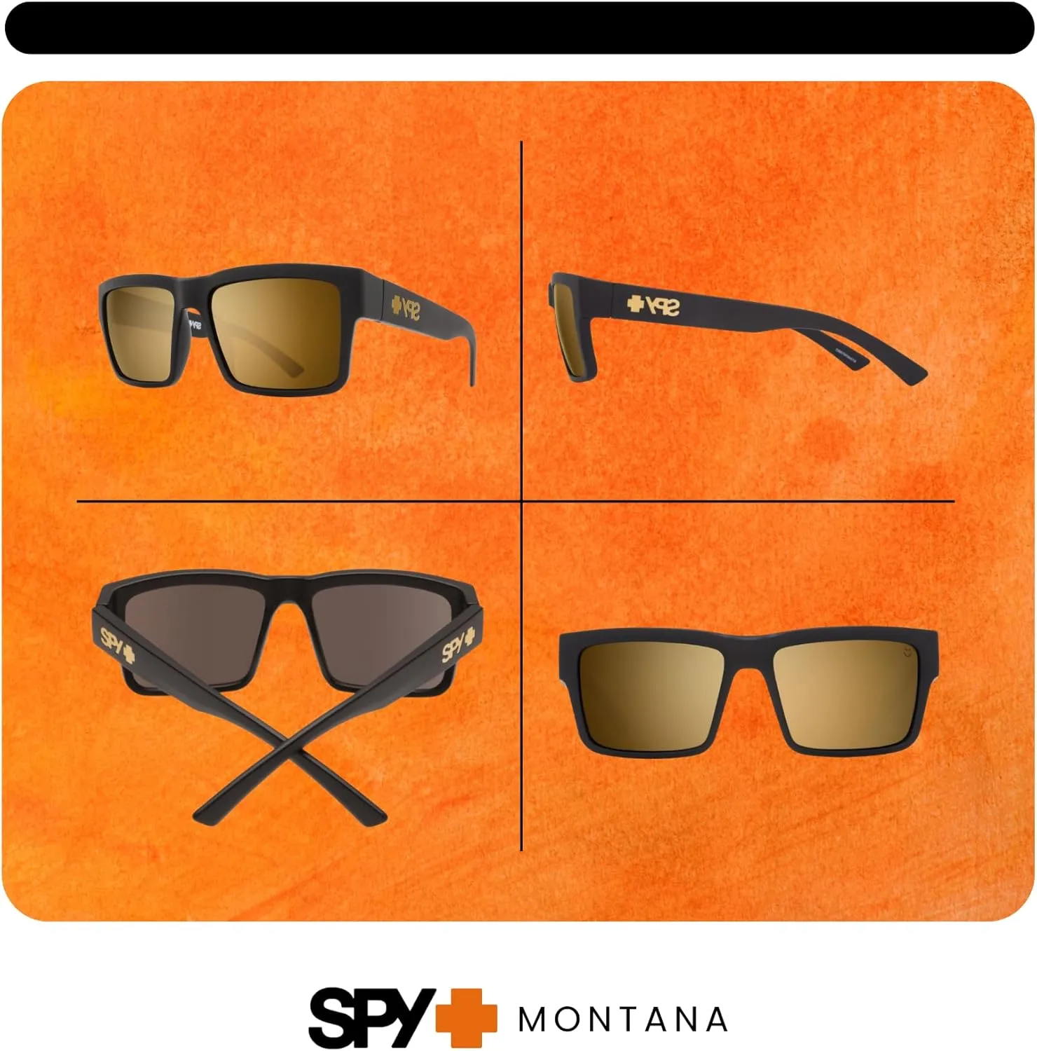 SPY Montana Square for Men   BUNDLE with Designer iWear Eyewear Kit Sunglasses for Men