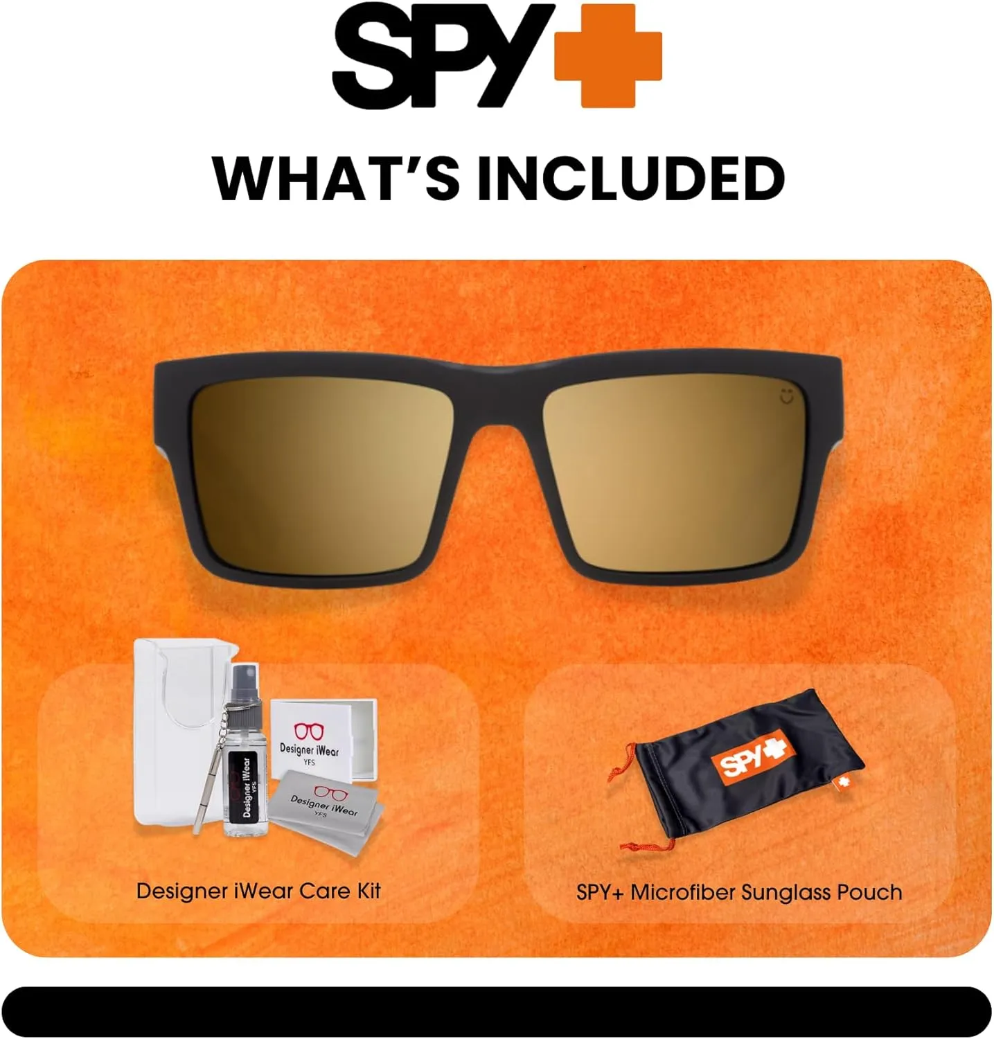 SPY Montana Square for Men   BUNDLE with Designer iWear Eyewear Kit Sunglasses for Men