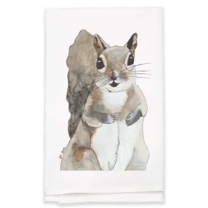 Squirrel Portrait Tea Towel