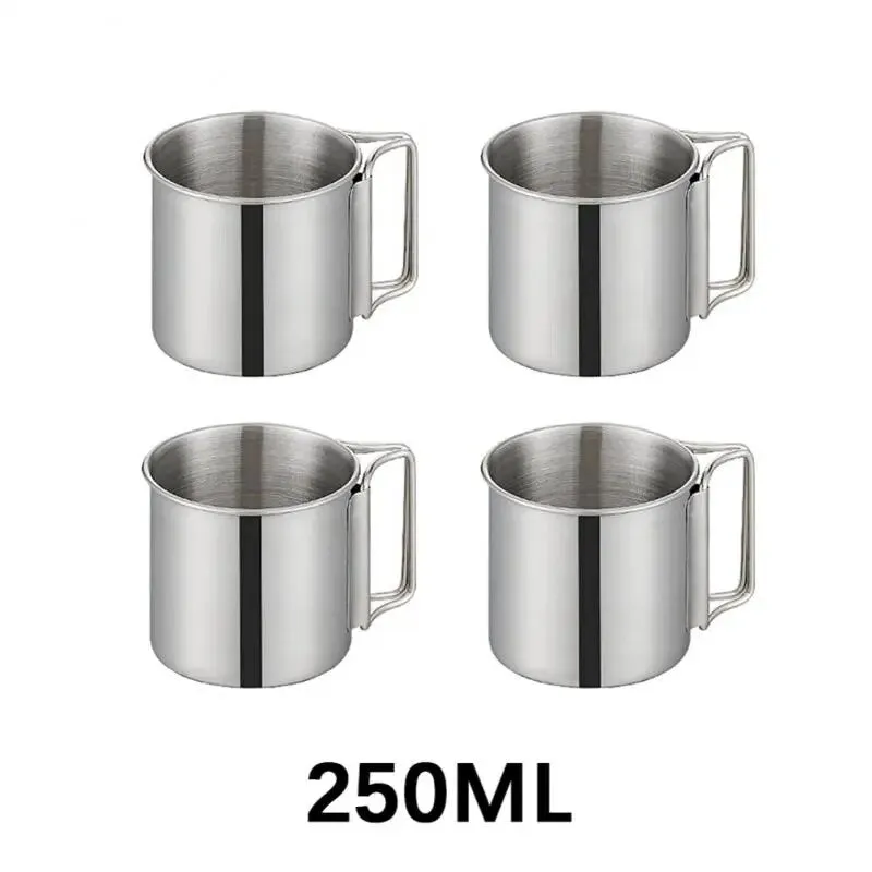 Stailess Steel Camping Mug Titanium Cup Tourist Tableware Picnic Utensils Outdoor Travel Cooking Set Cookware Hiking Portable