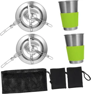 Stainless Steel Camping Cutlery 11-Piece Camping Tableware Set Suitable for Picnic Outdoor Dinning Set