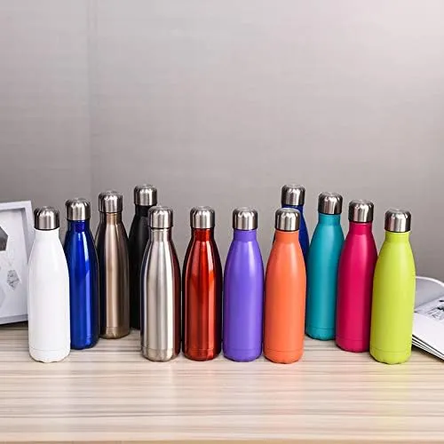 Stainless Steel Kettle 500ML, Double-layer Large-capacity Sports Water Cup Suitable For Outdoor Cycling And Home Use(Gold)