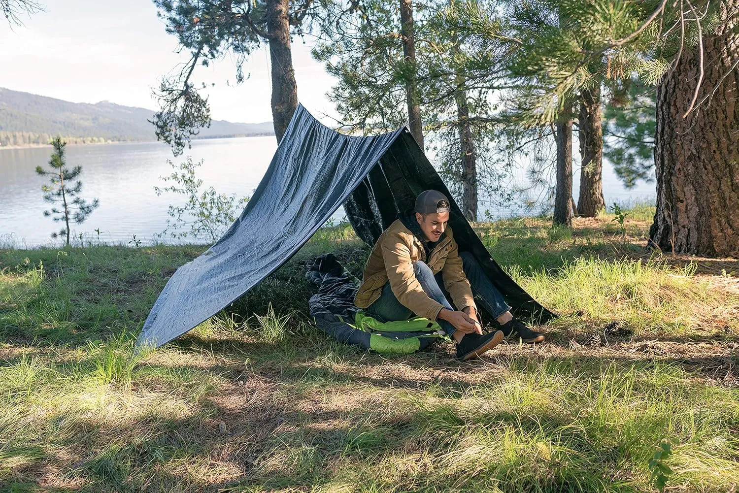 Stansport Medium-Duty Rip-Stop Tarp 10' x 12' - Dark Green (T-1012)