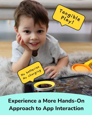 Starter Kit, ABC Learning Educational iPad Game, Read Along Book, Preschool Learning Toy, Toddler STEM Toy, Travel Activity, Yellow