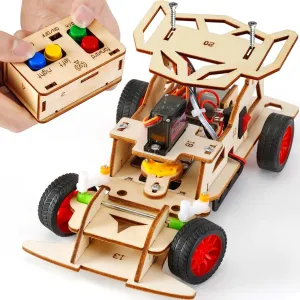 STEM Science Kits for Kids Age 8-12 - Building Remote Control Model Car Kits, 8 9 10 Year Old Teen Boys Gifts - 3D Wooden Puzzles Toys for Ages 8-13 - DIY STEM Crafts Educational Toys