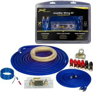 Stinger 1/0 Gauge Copper Amplifier Wiring Kit, 2400 Watt Sub Wiring Kit, Complete Amp Wiring Kit for Easy Installation (SS2400XS)