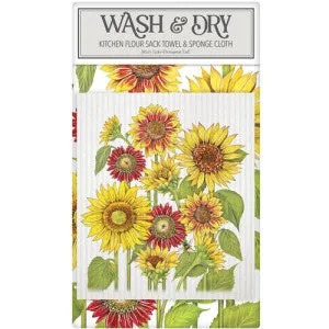 Sunflower Wash And Dry Towel Set