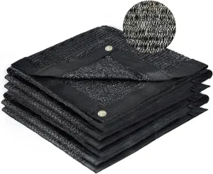 SUNNY GUARD 70% Shade Cloth, 20x20ft Mesh Tarp with Grommets, Shade Tarp for Garden, Plant, Canopy，Patio, Blackhouse, Pergola,Black