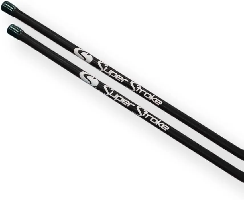 SuperStroke Golf Alignment Sticks 45" Fiberglass Rods, Full Swing Training Aid Kit, Help's with Posture Correction and Shot Accuracy, White (Set of 2)