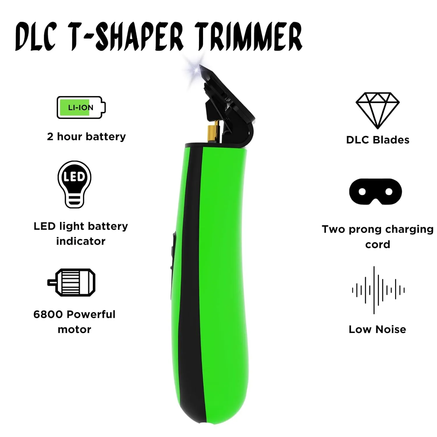 Supreme Trimmer DLC T Shaper| Professional Barber Trimmer Hair Clippers for Men (120 Min Run Time) Cordless Hair Trimmer Zero Gapped Liner Beard Trimmer | ST5215 Acid