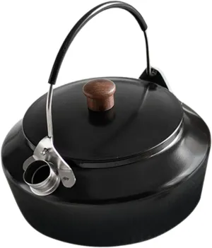 SUPVOX Stainless Steel Outdoor Tea Kettle Vintage Style Water Kettle for Camping Ergonomic Handle Convenient for Boiling Water Making Coffee Tea for