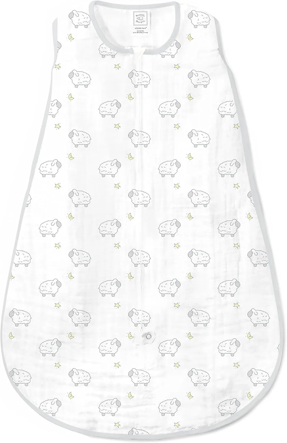 SwaddleDesigns Muslin zzZipMe Sleeping Sack, for Baby Boy and Girl, Wearable Blanket with 2-Way Zipper
