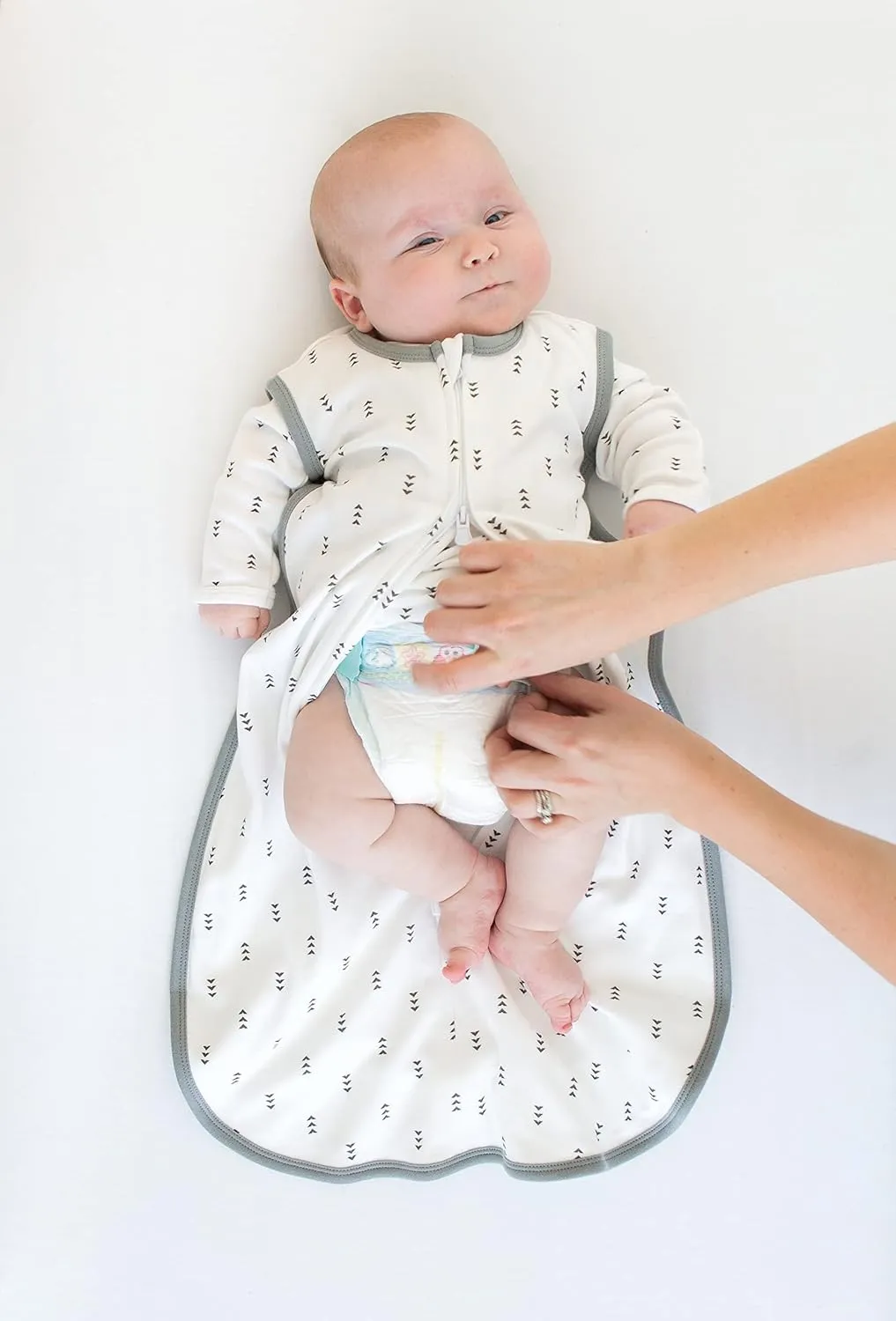 SwaddleDesigns Muslin zzZipMe Sleeping Sack, for Baby Boy and Girl, Wearable Blanket with 2-Way Zipper