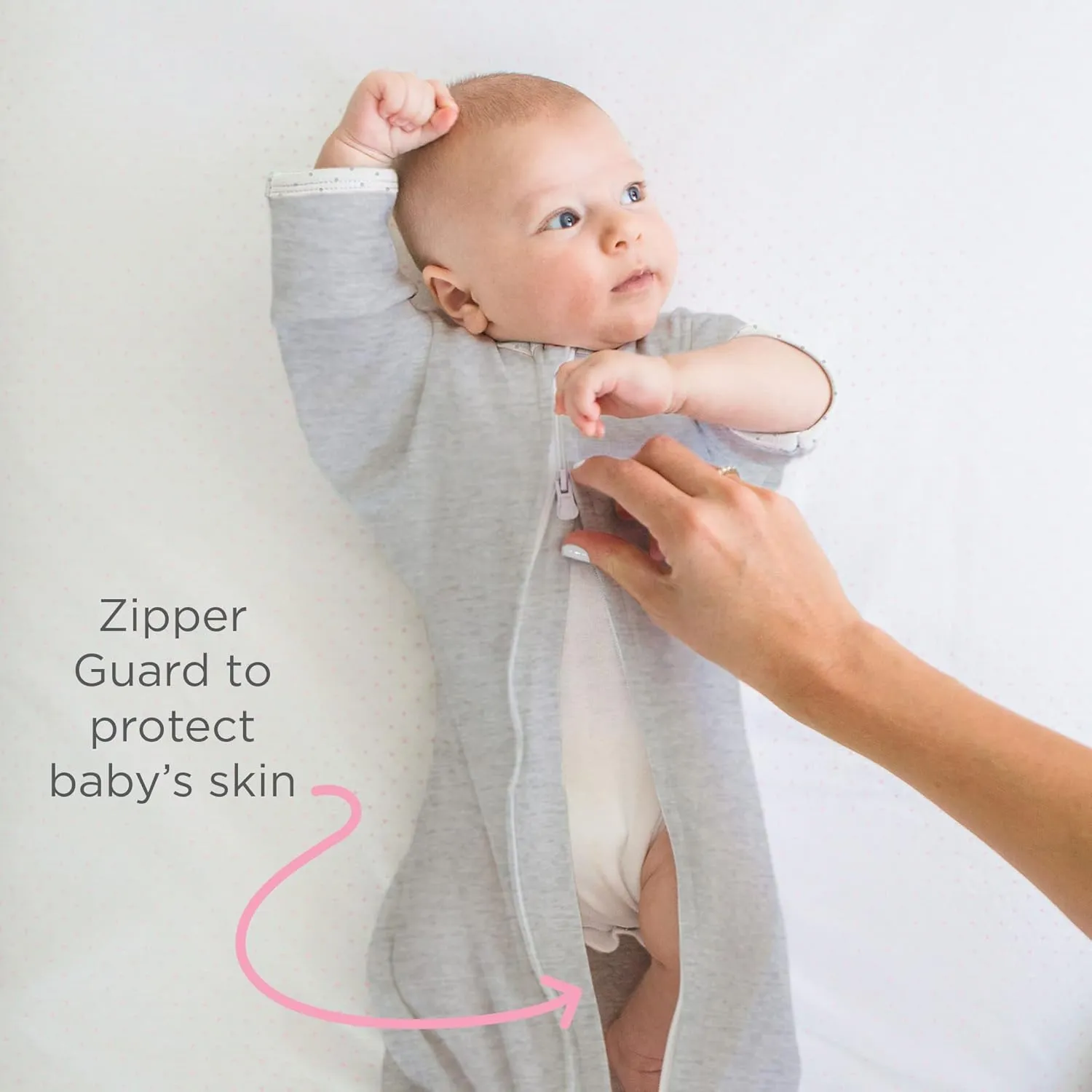 SwaddleDesigns Transitional Swaddle Sack, Arms Up Half-Length Sleeves & Mitten Cuffs, Swaddle for Newborn Transition to Baby Sleep Sack Wearable Blanket, Medium, 3-6 month, 14-21 lb, Tiny Hedgehogs