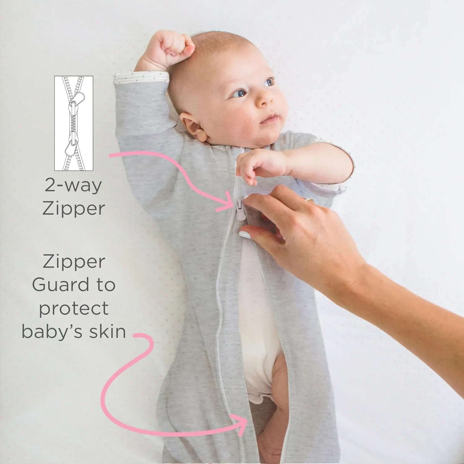 SwaddleDesigns Transitional Swaddle Sack, Arms Up Half-Length Sleeves & Mitten Cuffs, Swaddle for Newborn Transition to Baby Sleep Sack Wearable Blanket, Medium, 3-6 month, 14-21 lb, Tiny Hedgehogs
