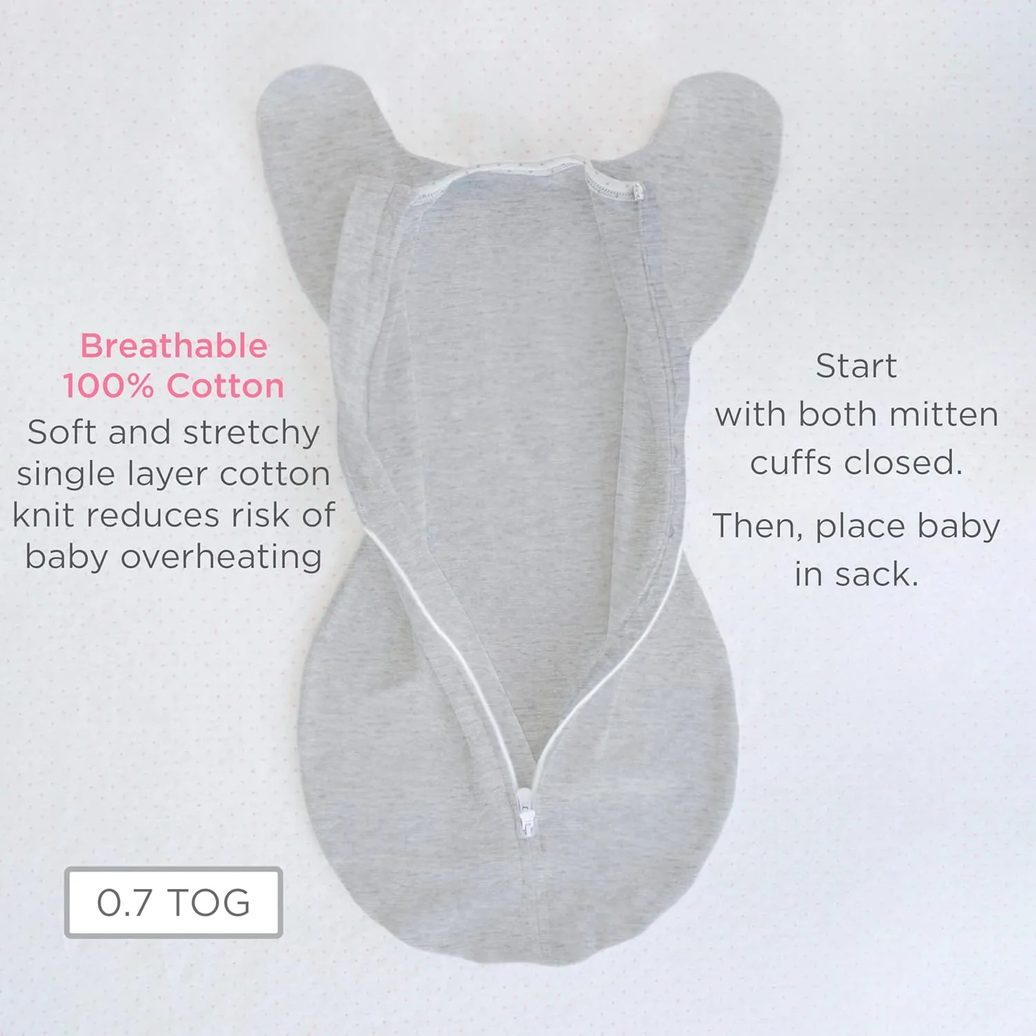 SwaddleDesigns Transitional Swaddle Sack, Arms Up Half-Length Sleeves & Mitten Cuffs, Swaddle for Newborn Transition to Baby Sleep Sack Wearable Blanket, Medium, 3-6 month, 14-21 lb, Tiny Hedgehogs