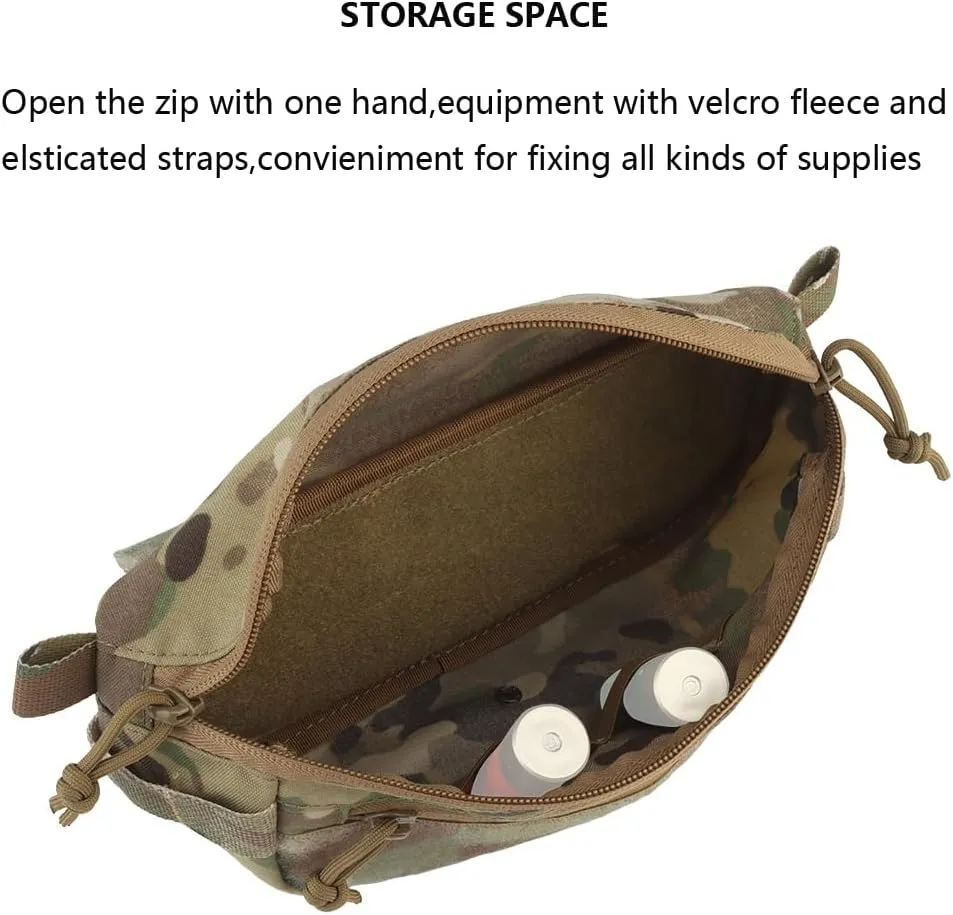Tactical Sub Abdominal Pouch,Dual-Purpose Dangler Drop Pouch with Tourniquet Holder,Tactial Vest Chest Rig Carrying Kit Bag
