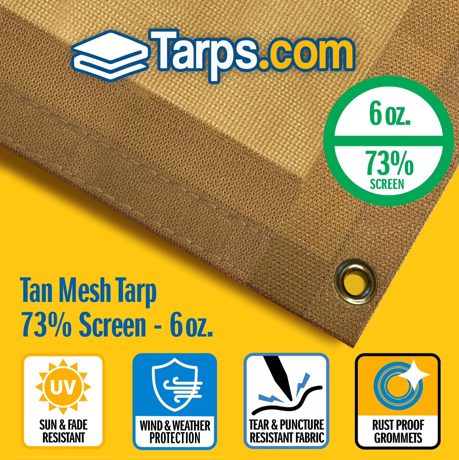 Tan Mesh Tarps