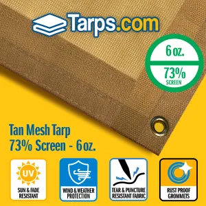 Tan Mesh Tarps